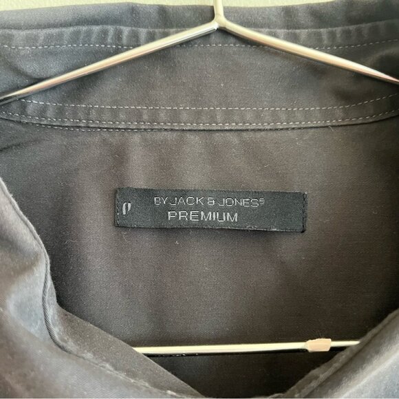 Jack & Jones Long Sleeve Button Down  Grey Shirt - Picture 6 of 9